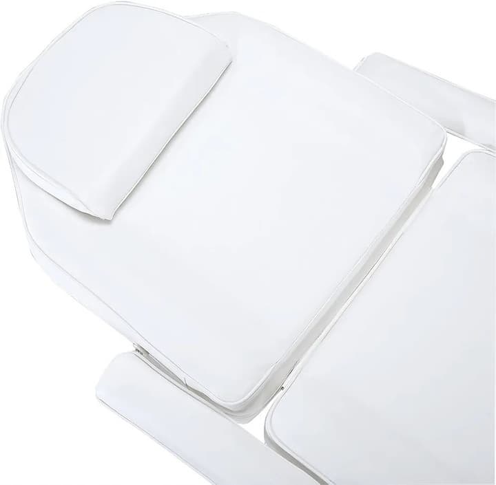 Fotel kosmetyczny z ekoskóry biały, wygodny i trwały + taboret - zdjęcie 3