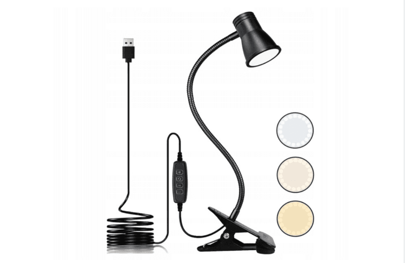  NAMKY USB LED Lampka Biurkowa z Klipsem - zdjęcie 2
