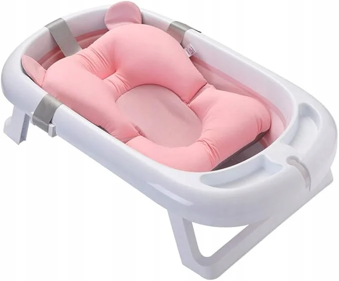 Składana Wanienka dla Niemowląt z Termometrem i Poduszką – Różowa Składana Wanienka dla Niemowląt z Termometrem i Poduszką – Różowa - Wanienki i akcesoria