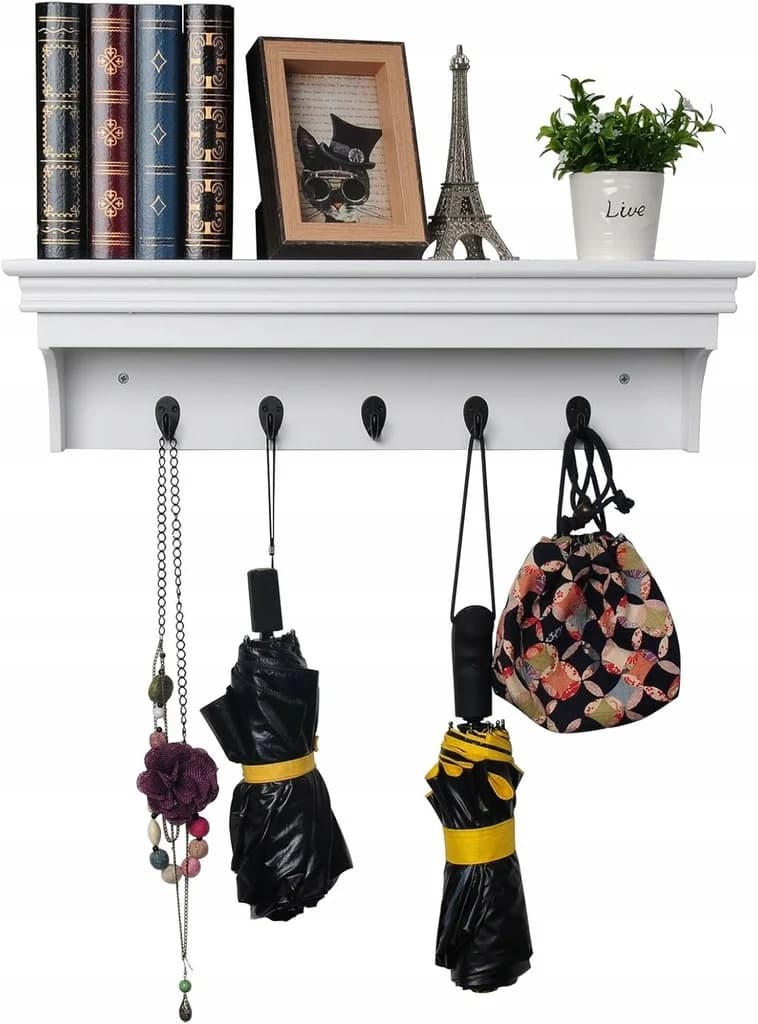 Wieszak wiszący drewno Woltu biały Wieszak wiszący drewno Woltu biały - Woltu Wieszaki