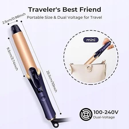 Lokówka tradycyjna Atopskins Mała lokówka do włosów 25 mm Lokówka tradycyjna Atopskins Mała lokówka do włosów 25 mm - Lokówki