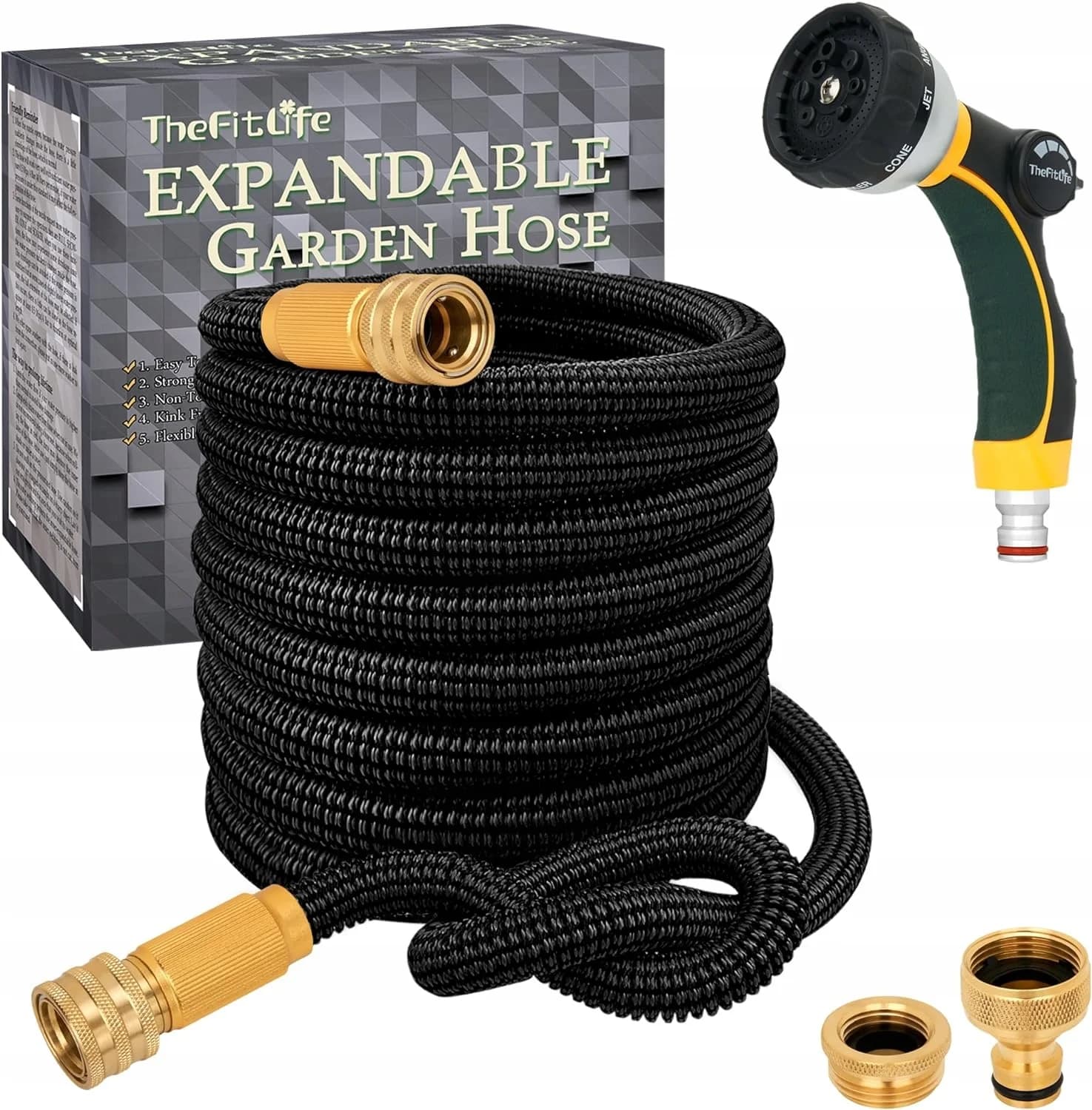 Wąż Ogrodowy Elastyczny 15m 8 Trybów Wąż Ogrodowy Elastyczny 15m 8 Trybów - Węże